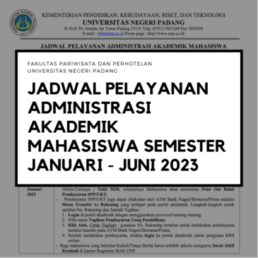 Read more about the article JADWAL PELAYANAN ADMINISTRASI AKADEMIK MAHASISWA SEMESTER JANUARI – JUNI 2023