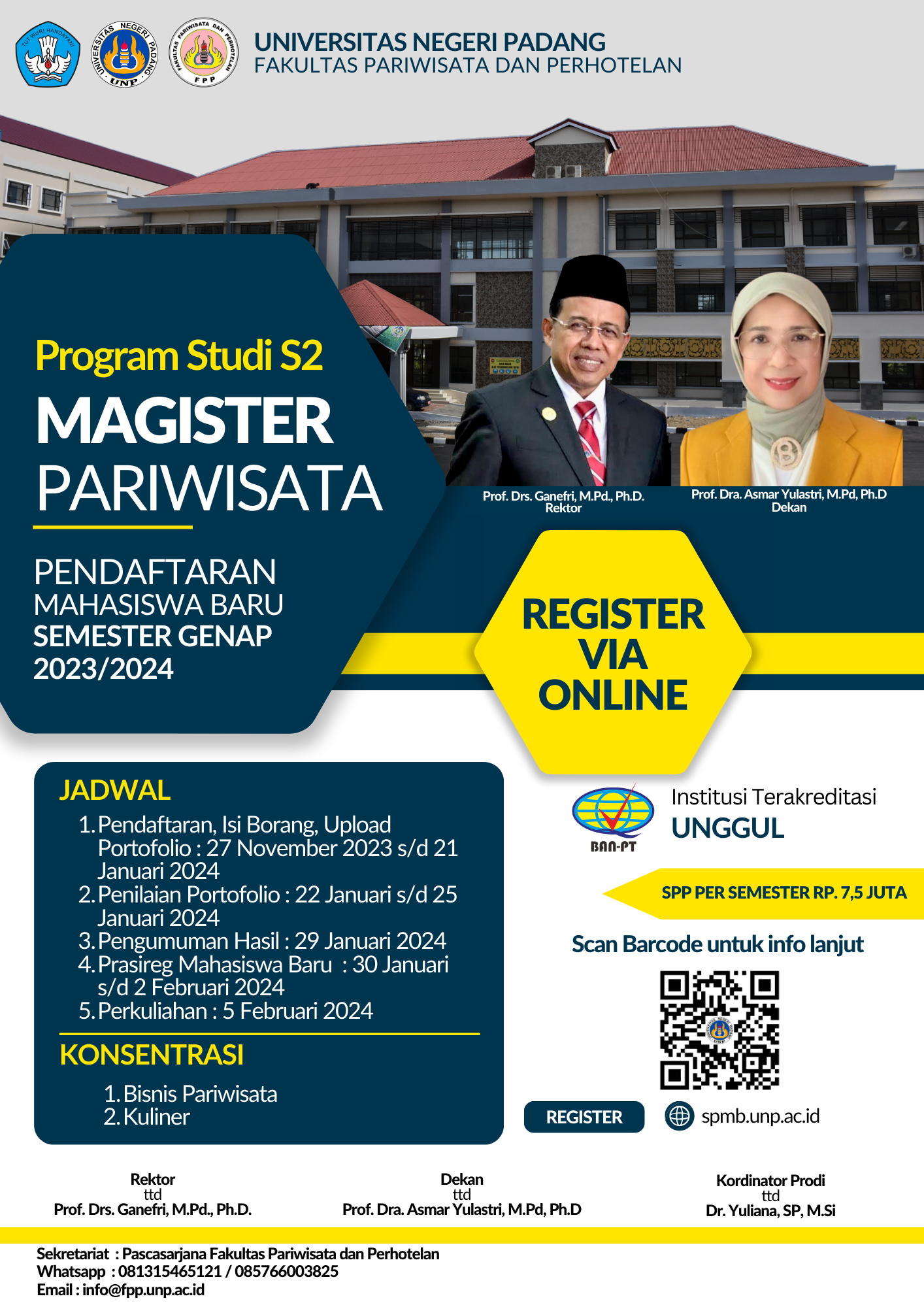 Read more about the article Pendaftaran Mahasiswa Baru Magister Pariwisata Semester Genap 2023/2024